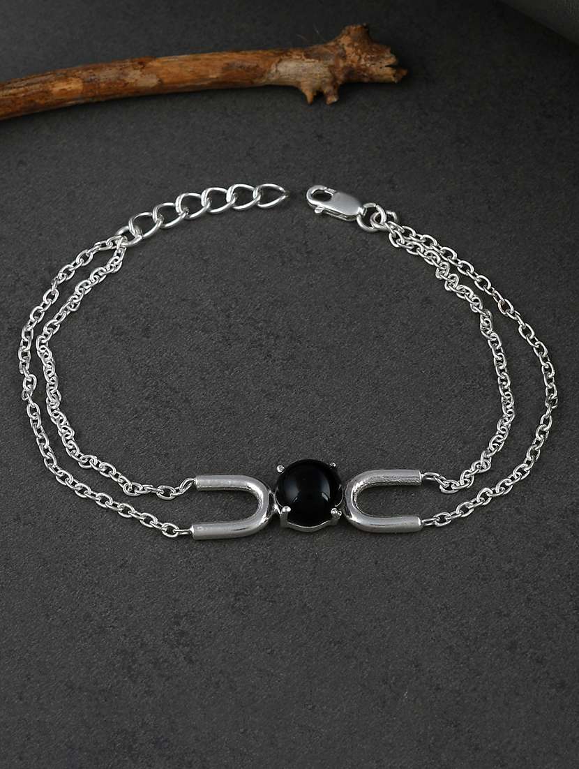 silver  colored metal bangle