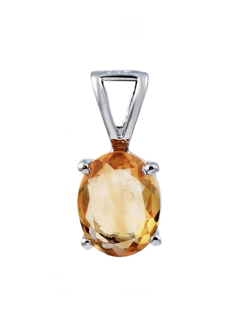 silver plated stone embellished pendant - 19085378 - Standard Image - 2