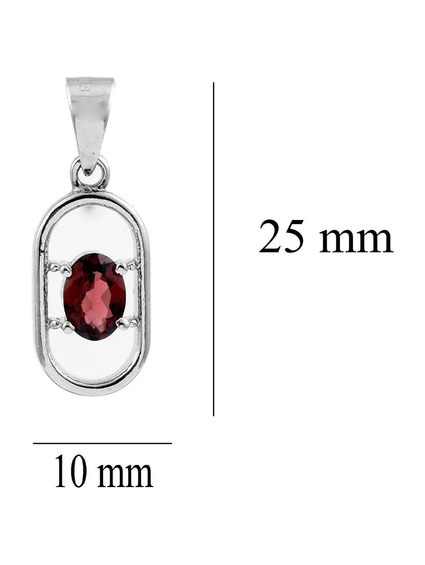 silver plated stone embellished pendant - 19085380 - Standard Image - 2