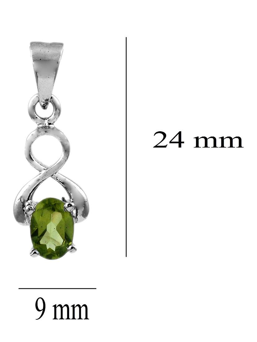 silver plated stone embellished pendant - 19085395 -  Standard Image - 2