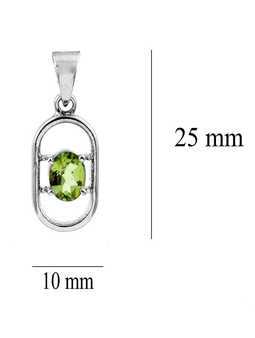 silver plated stone embellished pendant - 19085404 -  Standard Image - 2