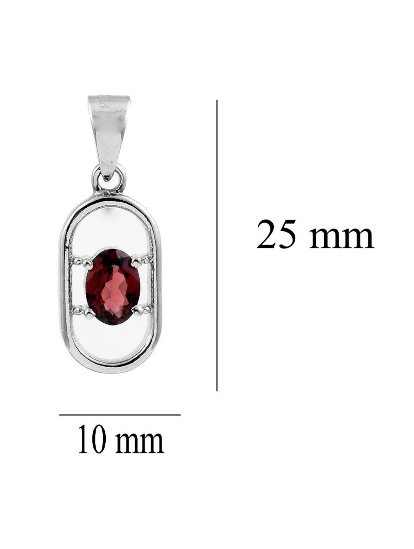 silver plated stone embellished pendant - 19085408 - Standard Image - 2