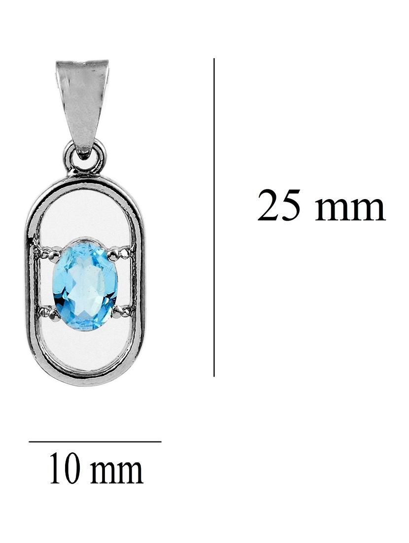 silver plated stone embellished pendant - 19085410 - Standard Image - 2