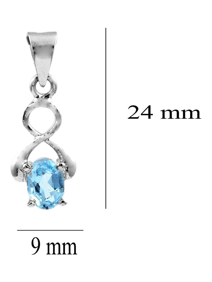 silver plated stone embellished pendant - 19085417 -  Standard Image - 2