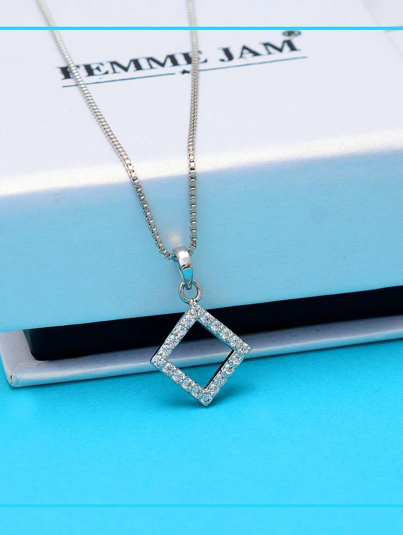 silver colored metal pendant