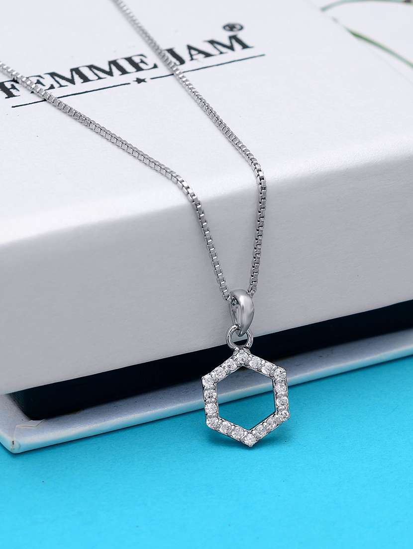 silver metal pendant