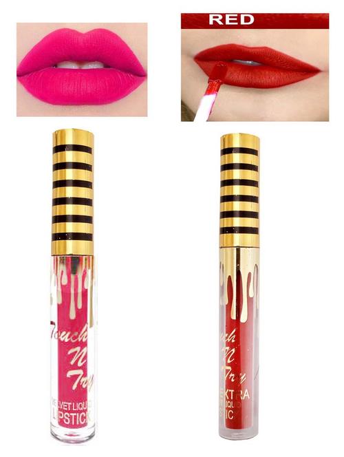 waterproof pink & red liquid lipstick - 19085659 - Standard Image - 0