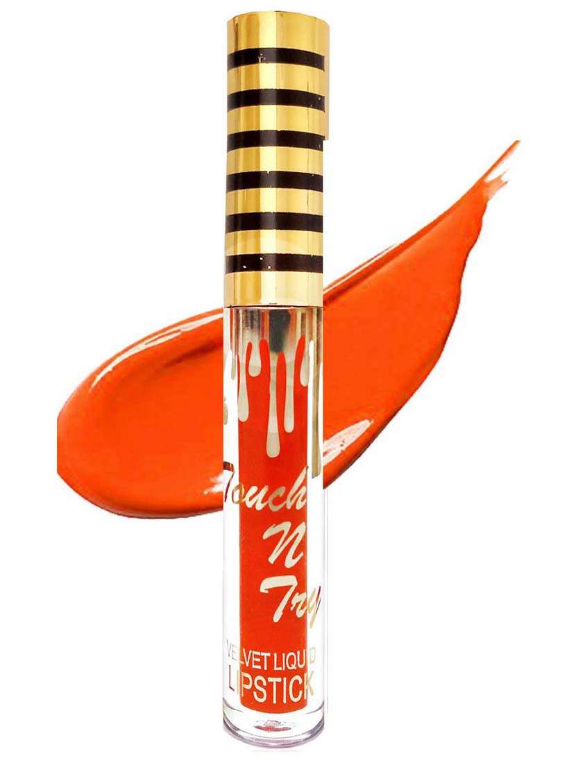 long lasting waterproof liquid lipstick orange color