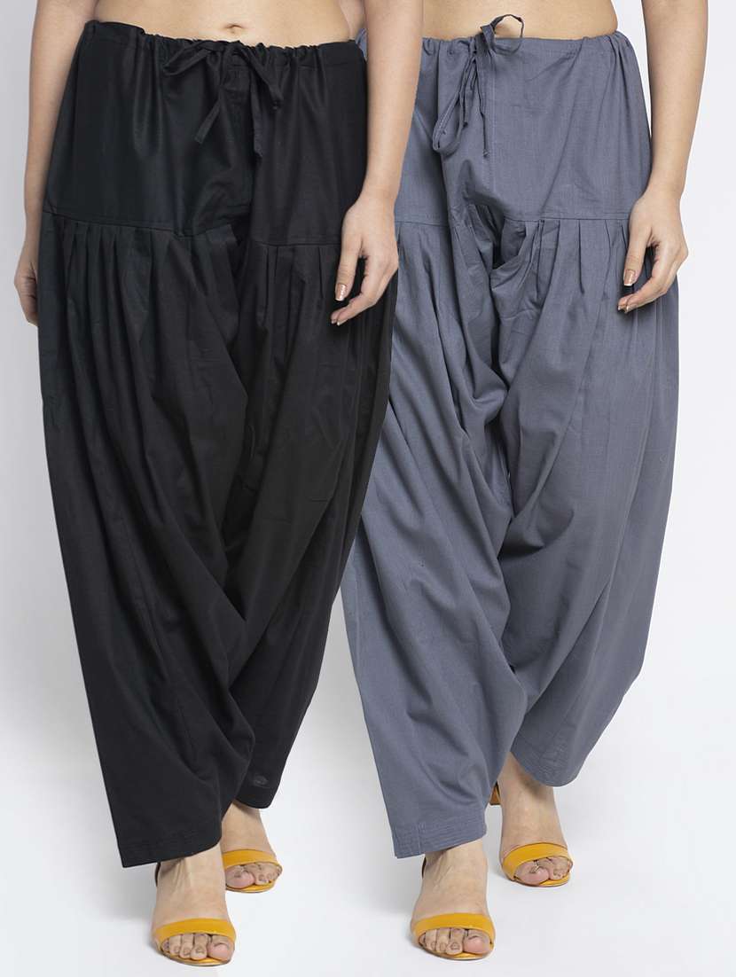 pack of 2 mid rise solid salwar  - 19085767 -  Zoom Image - 0