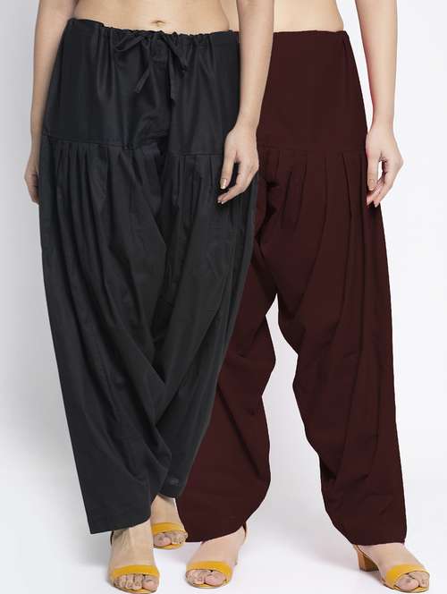 pack of 2 mid rise solid salwar - 19085779 - Standard Image - 0