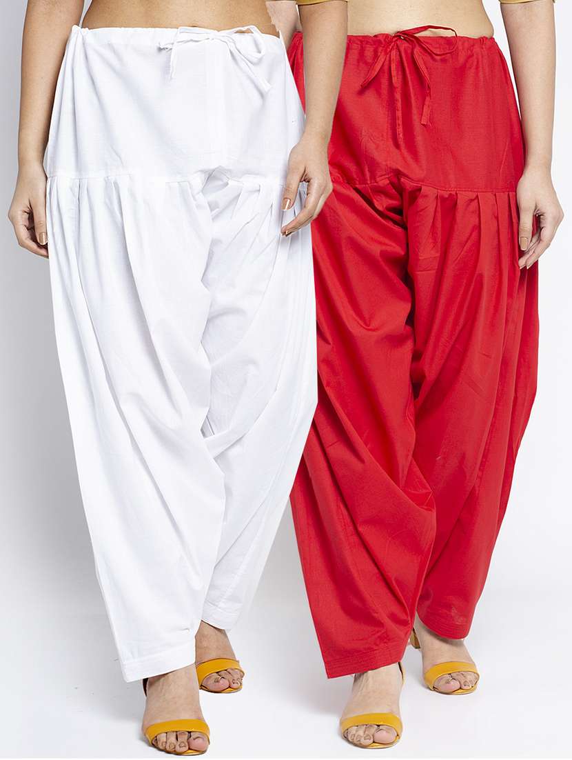 pack of 2 mid rise solid salwar  - 19085784 -  Zoom Image - 0