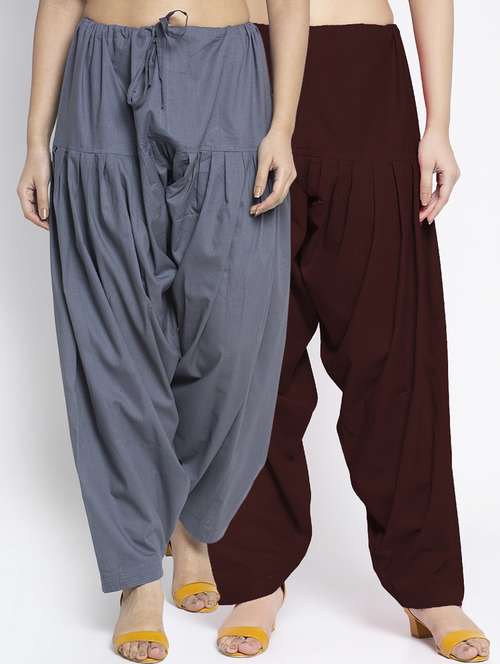 pack of 2 mid rise solid salwar  - 19085830 -  Standard Image - 0