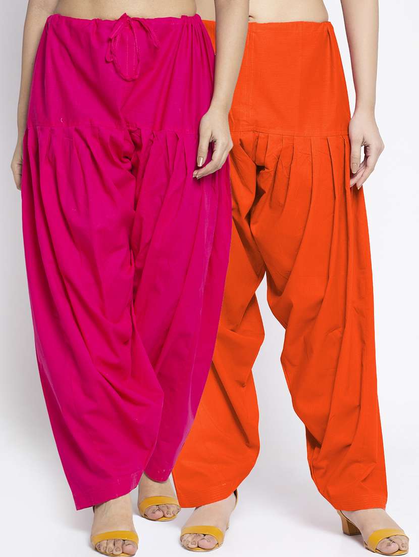 pack of 2 solid patiyala salwar 