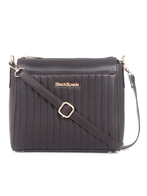 brown leatherette (pu) sling bag - 19086551 - Standard Image - 0