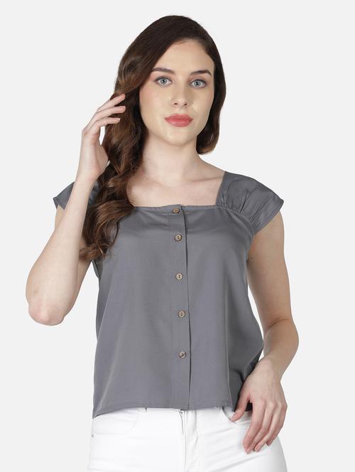 women's crop square neck top - 19086749 -  Standard Image - 0