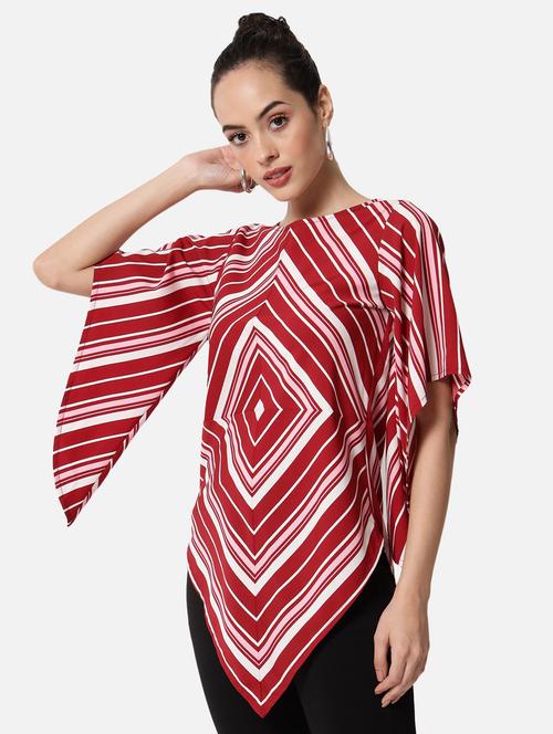 women's high-low round neck top - 19086759 - Standard Image - 0