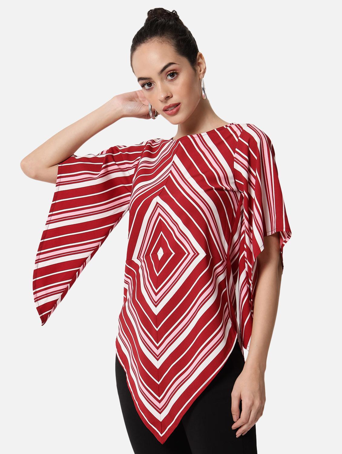 women's high-low round neck top - 19086759 - Zoom Image - 0