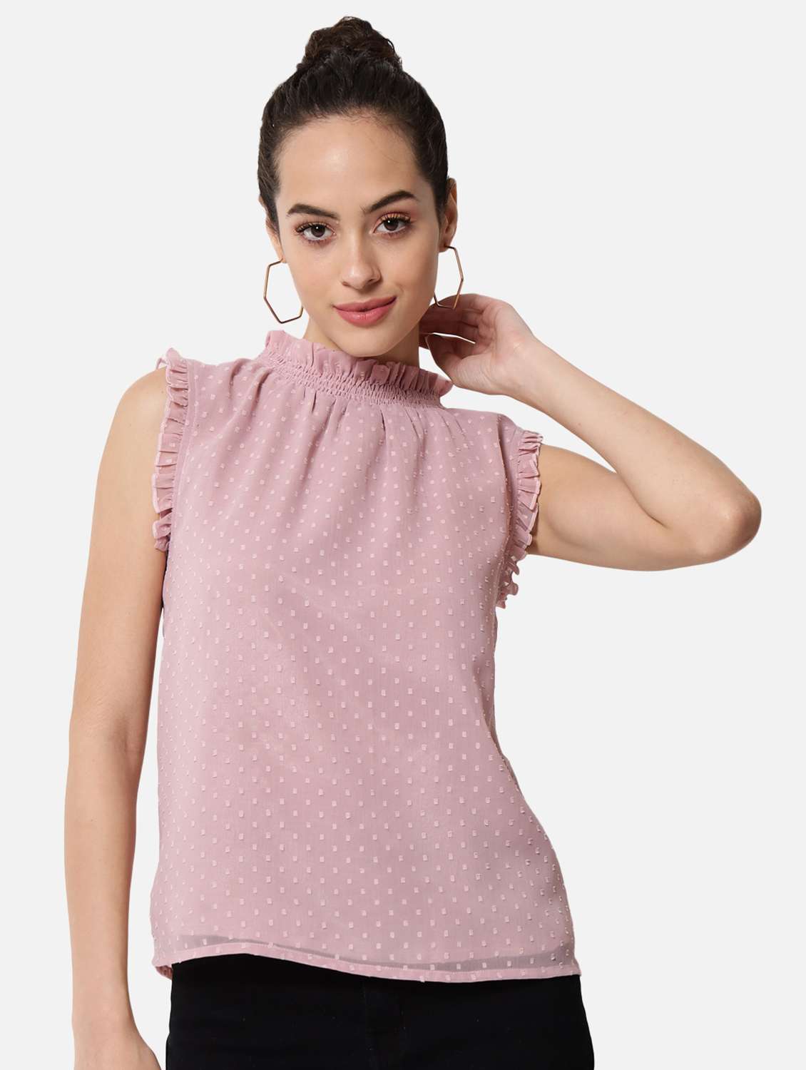 women's straight mock neck top - 19086766 -  Zoom Image - 0