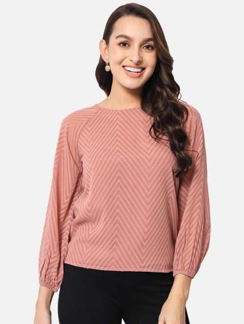 women's straight round neck top - 19086801 - Standard Image - 0