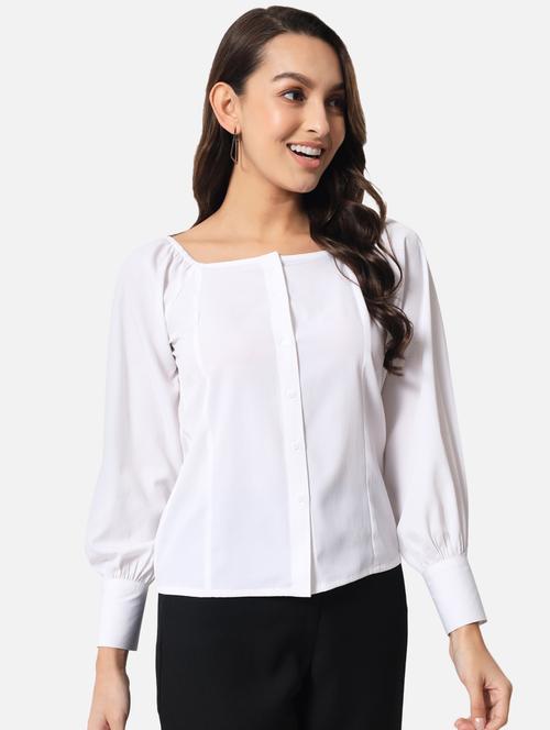 women's straight square neck top - 19086811 - Standard Image - 0