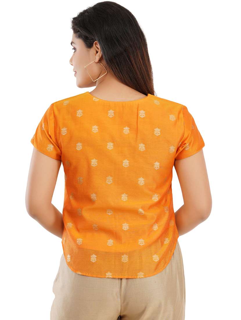 yellow printed high-low top - 19086928 - Standard Image - 2