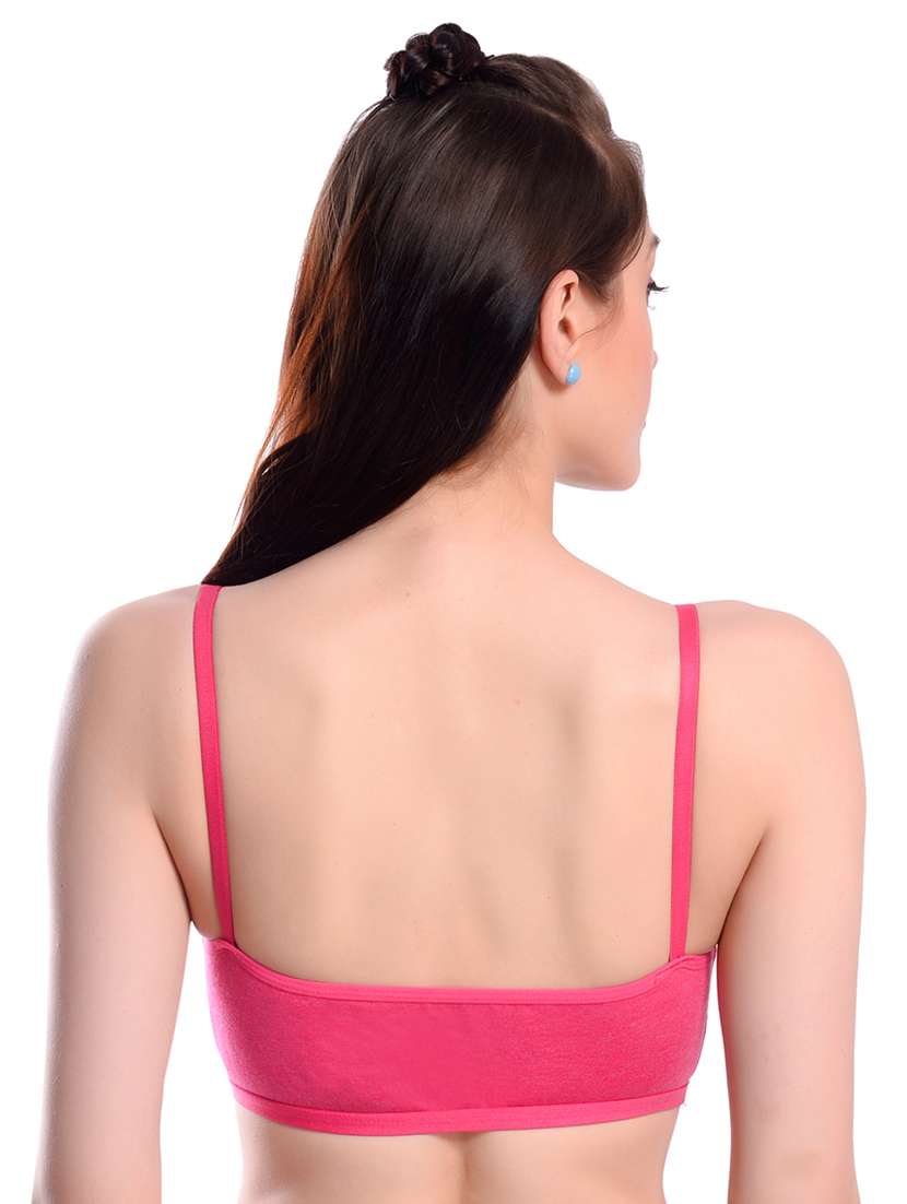 pink solid sports bra - 19087073 -  Standard Image - 2