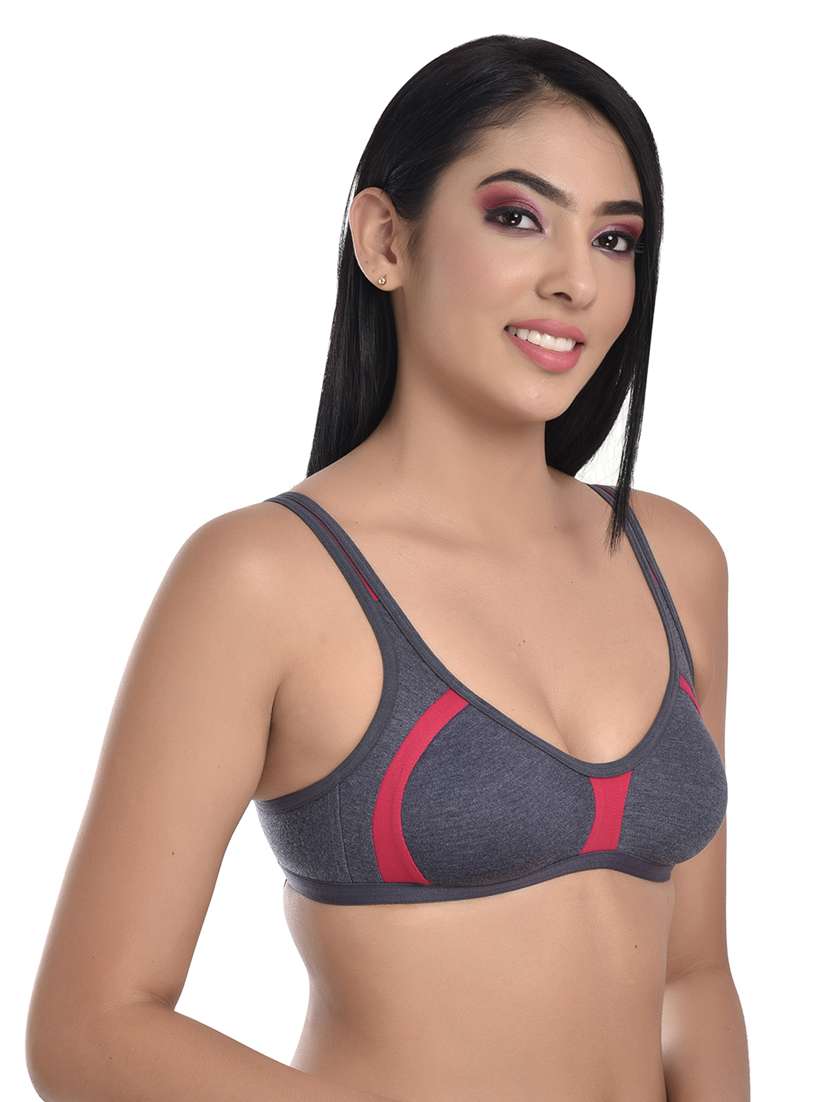 pack of 2 multi colored solid sports bra - 19087098 -  Standard Image - 2