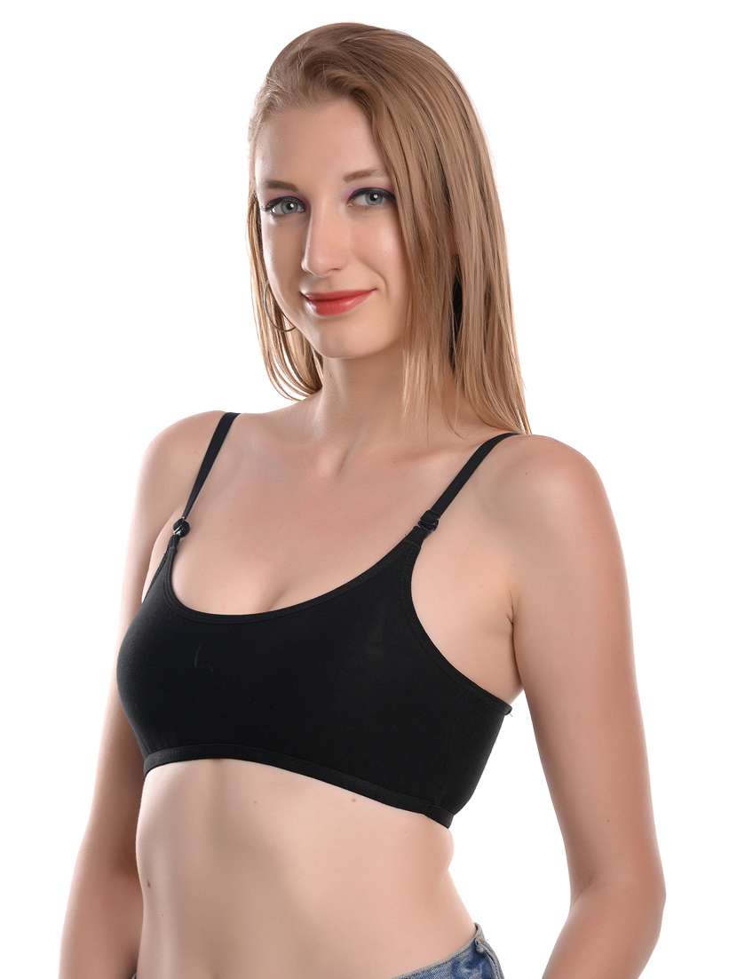 pack of 3 multi colored solid sports bra - 19087100 -  Standard Image - 2