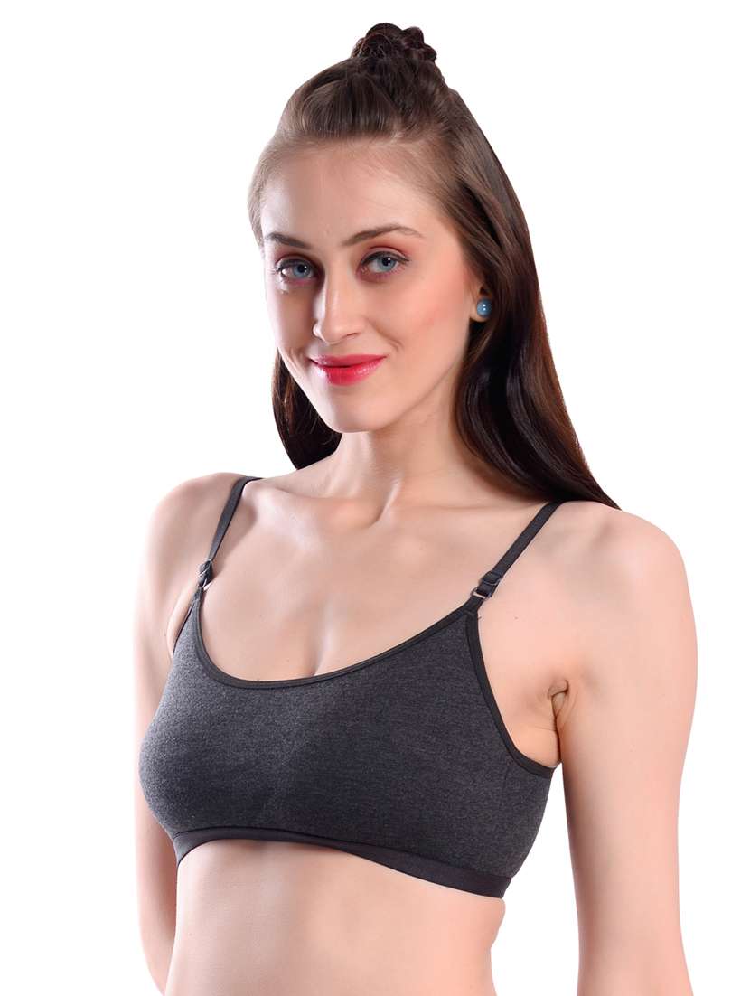 pack of 3 multi colored solid sport bra - 19087285 -  Standard Image - 2