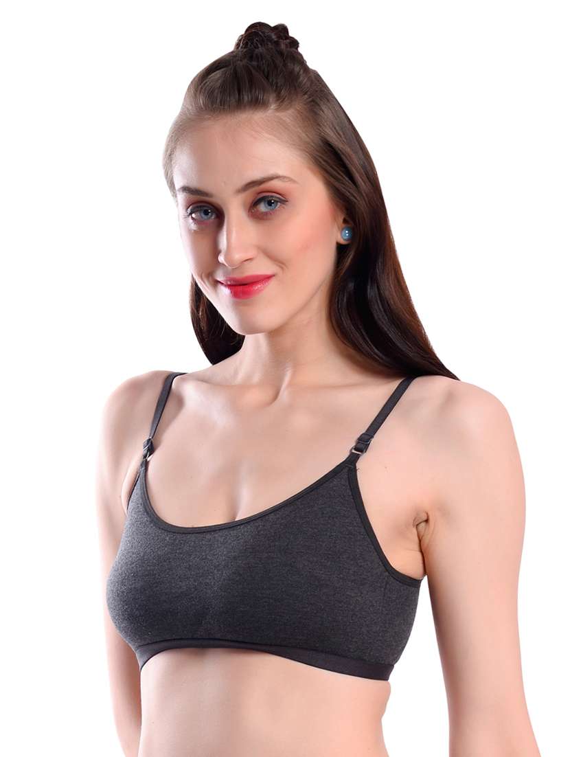 pack of 3 multi colored solid sport bra - 19087290 -  Standard Image - 2