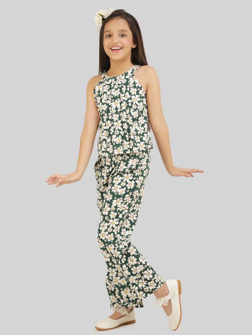 girls floral full length co-ord set - 19087714 -  Standard Image - 2