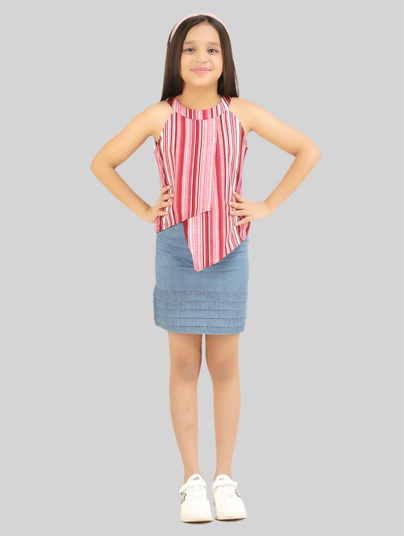 girls printed skirt & top set  - 19087721 -  Zoom Image - 0