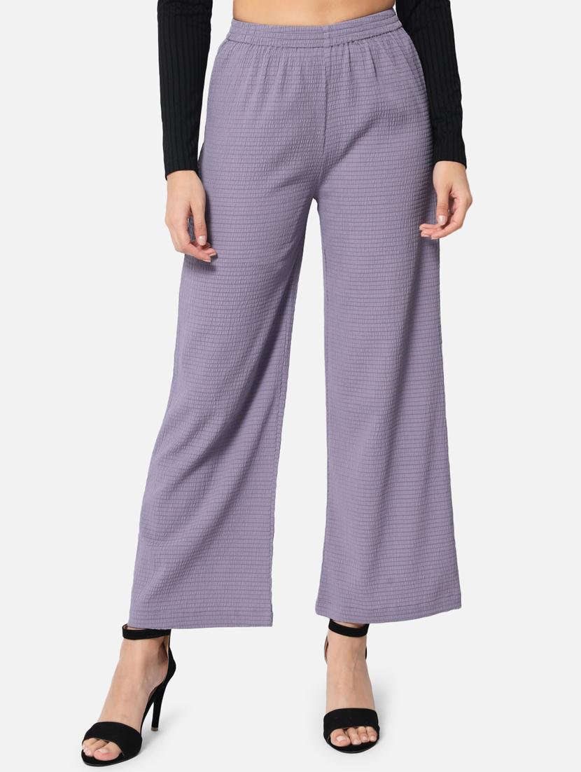 mid rise solid straight palazzo - 19087762 - Zoom Image - 0
