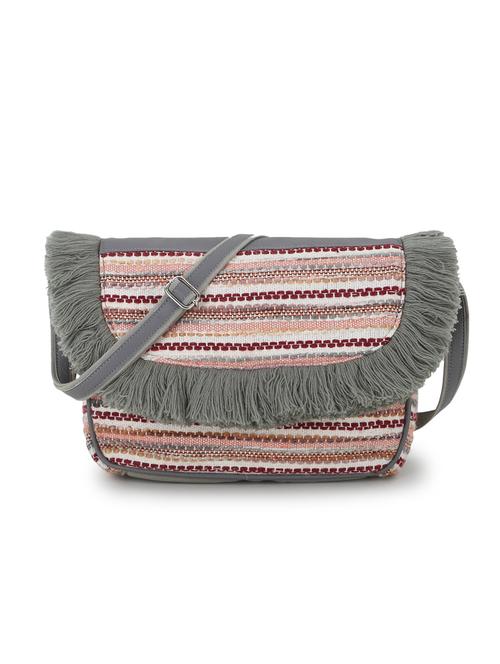 grey stripes regular sling bag - 19088722 - Standard Image - 0
