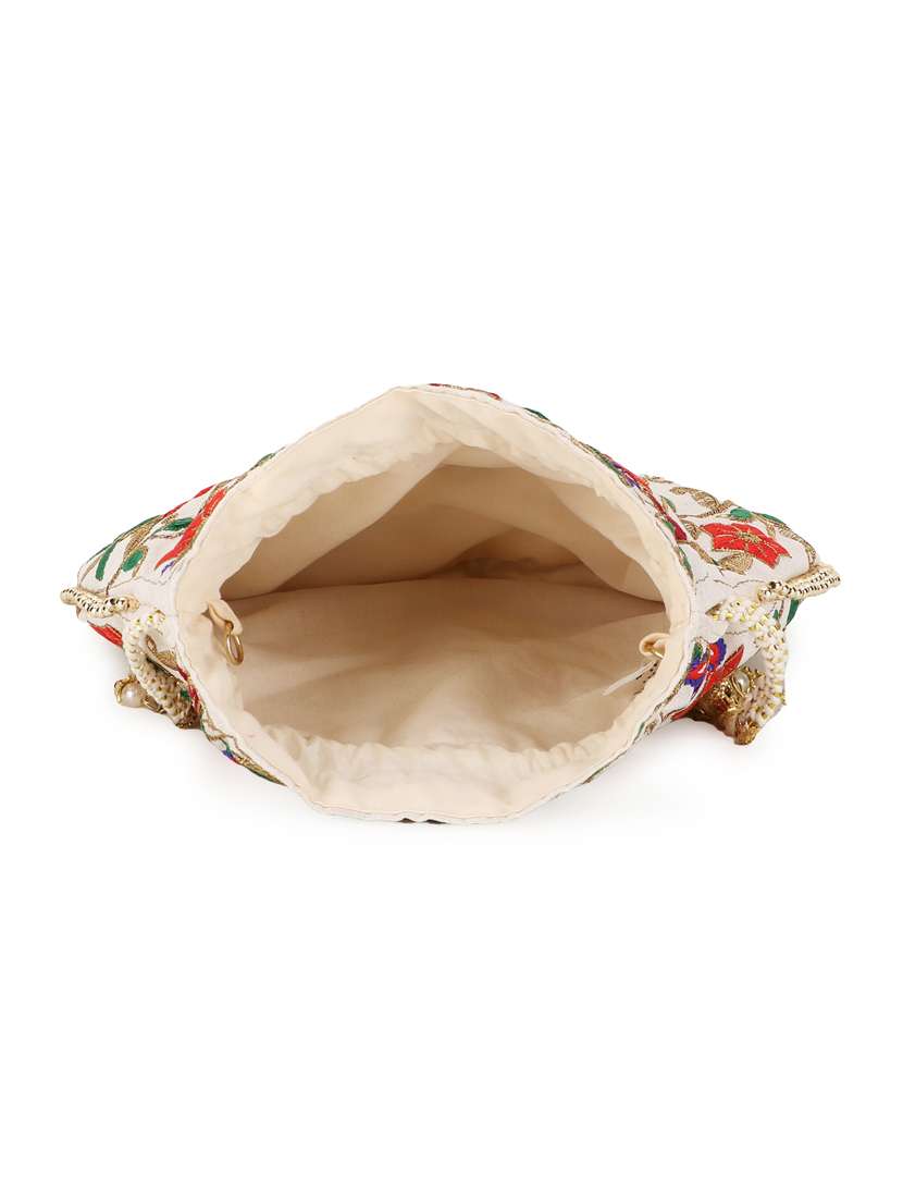 multi colored faux silk regular potli - 19088788 -  Standard Image - 2