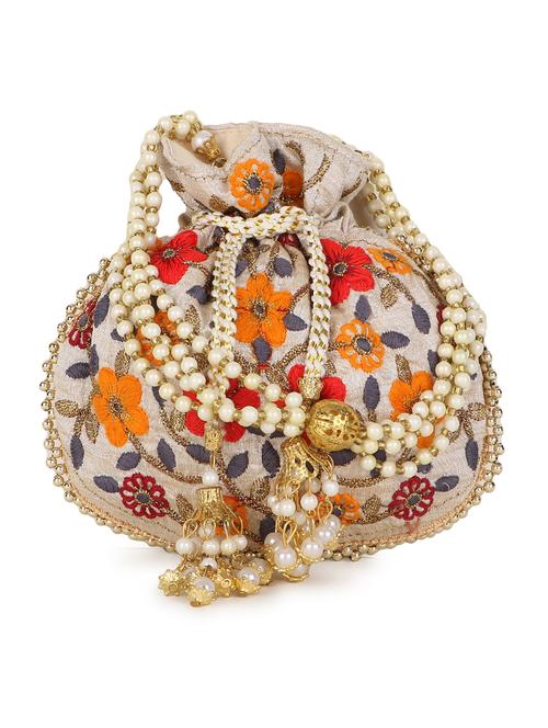 multi colored faux silk regular potli - 19088791 - Standard Image - 0
