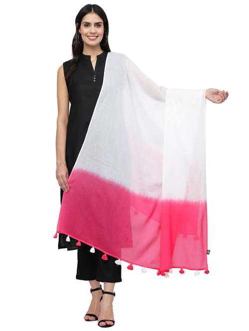 tassel detailed solid stole - 19088848 - Standard Image - 0