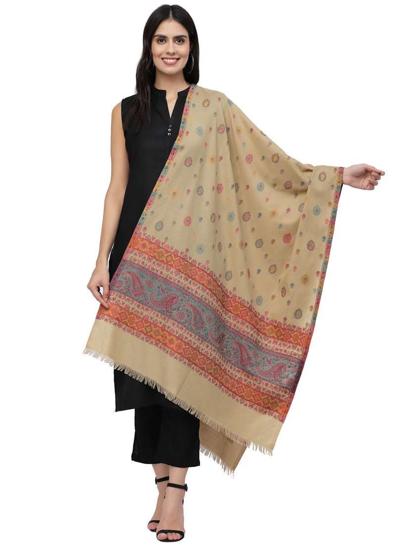 women's self design print stole