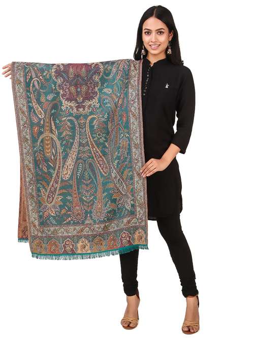 light blue self design scarf - 19089387 -  Standard Image - 0