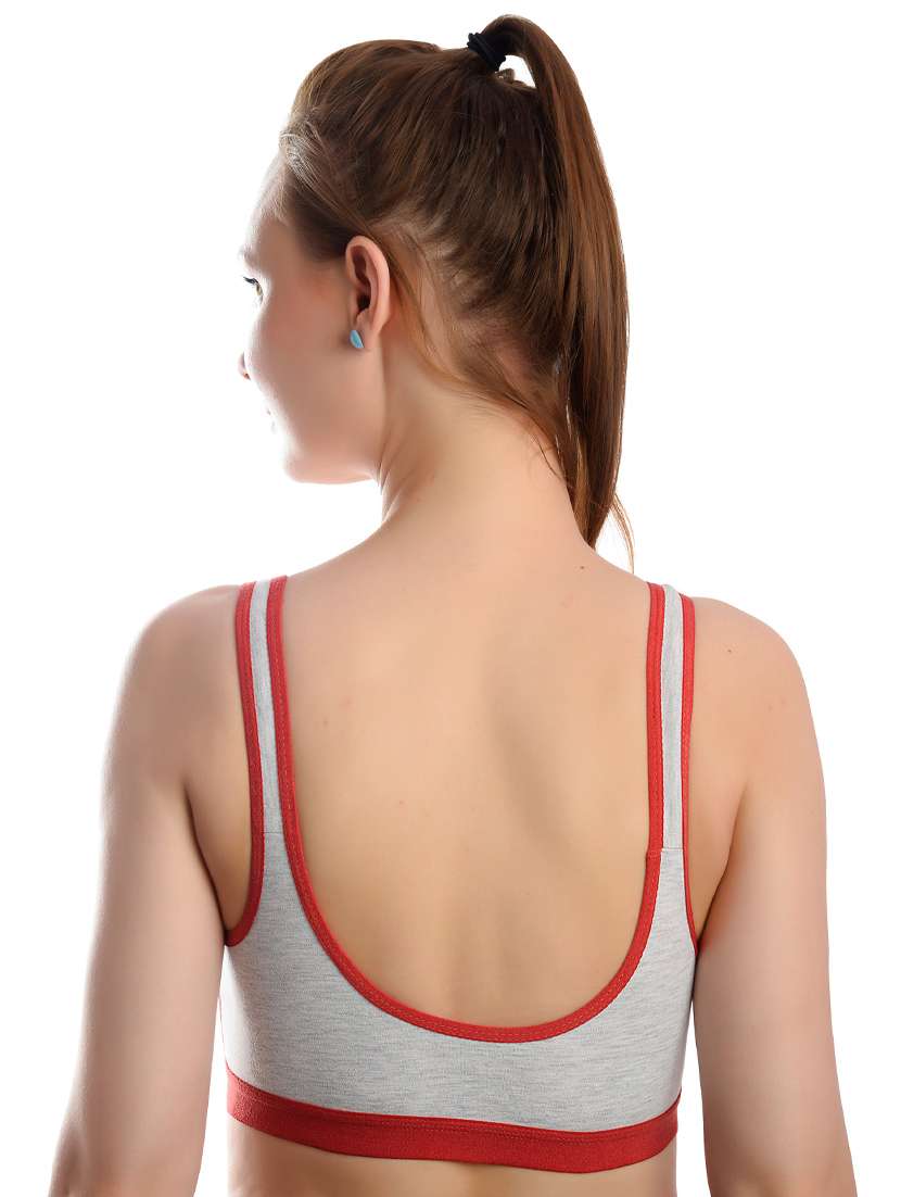 pack of 3 multi colored solid sports bra - 19089441 -  Standard Image - 7