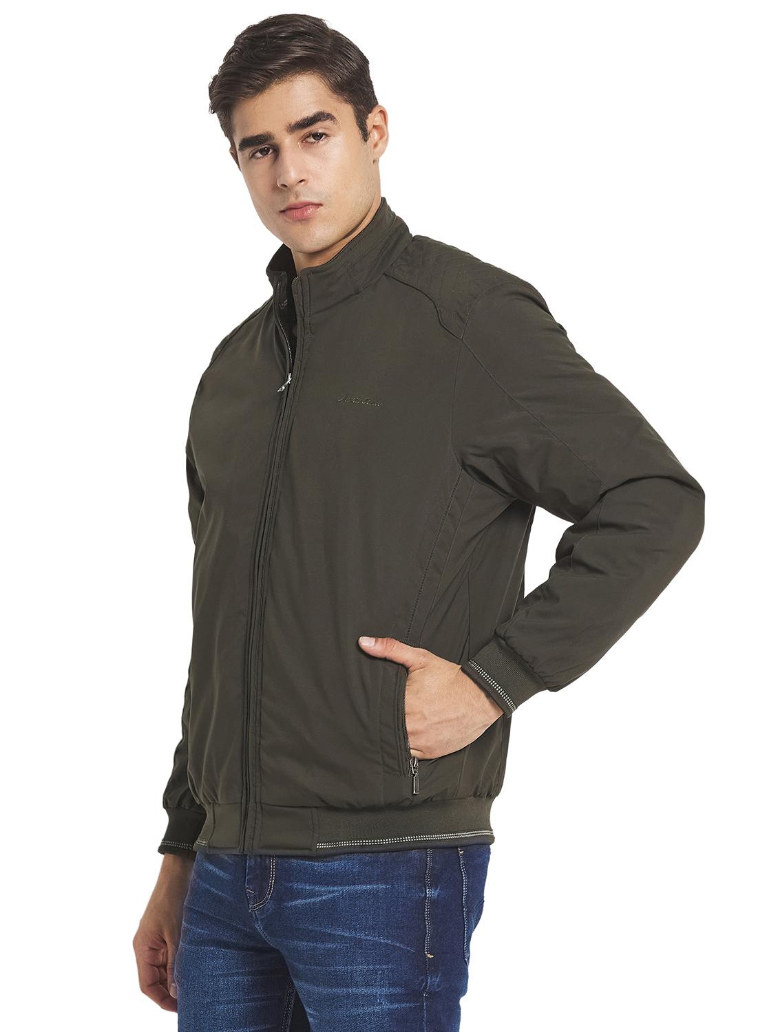 green solid casual jacket - 19089635 - Standard Image - 2