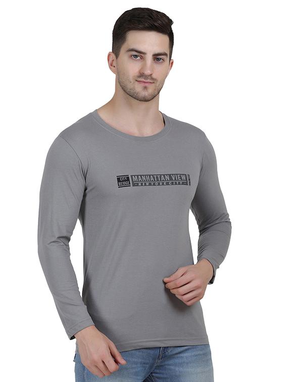 grey printed regular t-shirt - 19090196 - Standard Image - 2