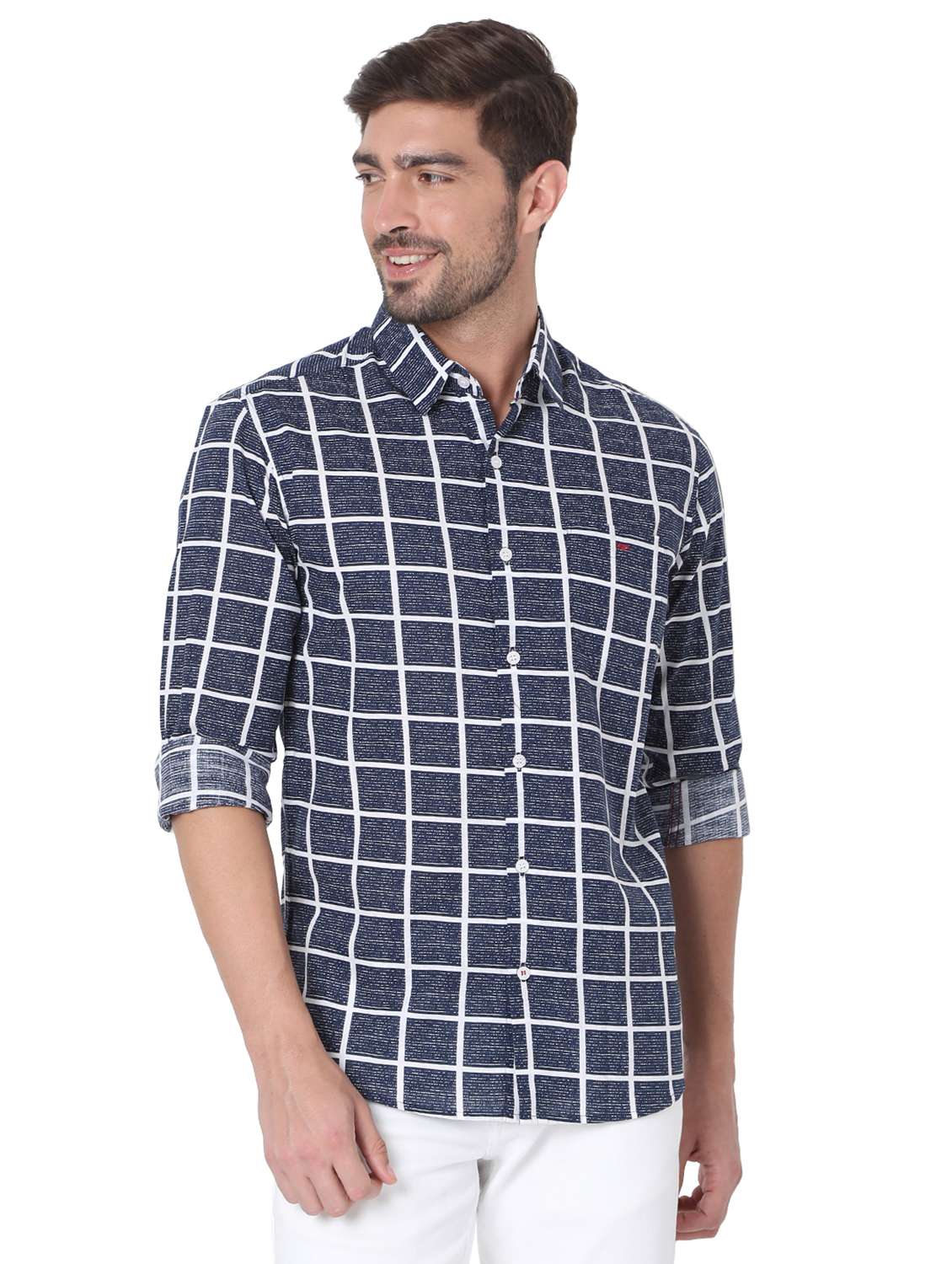checkered long sleeve shirt