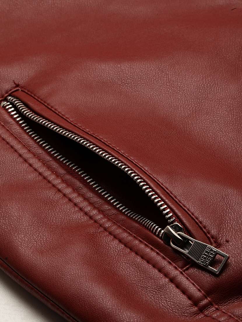 orange leather casual jacket - 19101539 -  Standard Image - 7