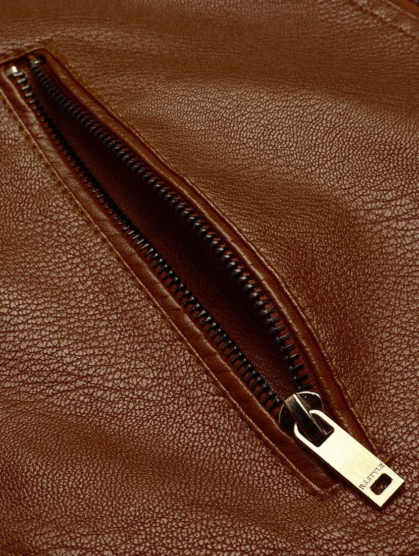 brown leather casual jacket - 19101557 -  Standard Image - 7