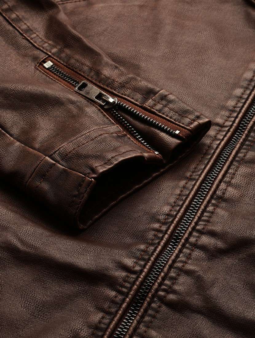 brown leather casual jacket - 19101567 -  Standard Image - 7