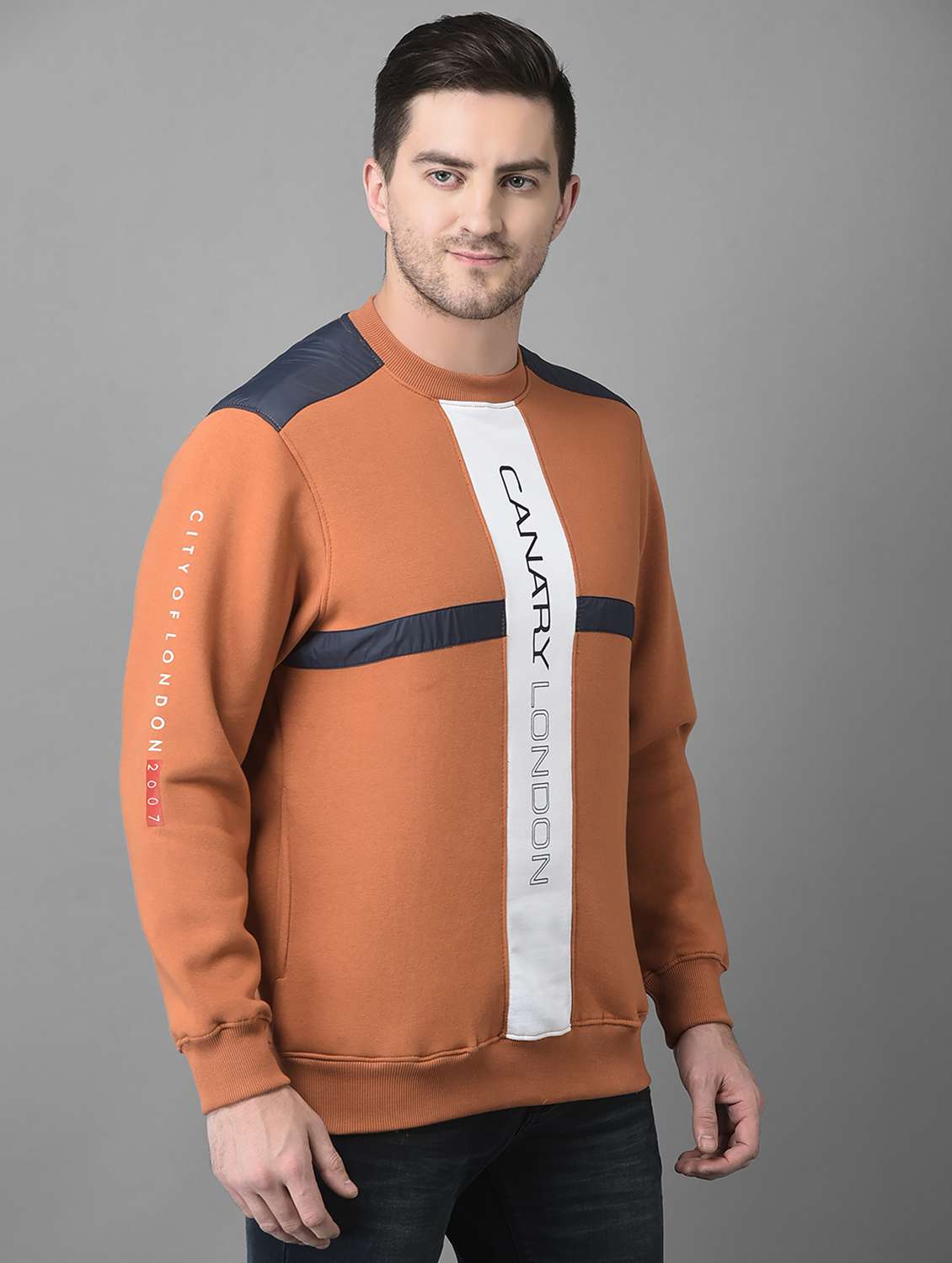 mens front print sweatshirt - 19102173 -  Standard Image - 2