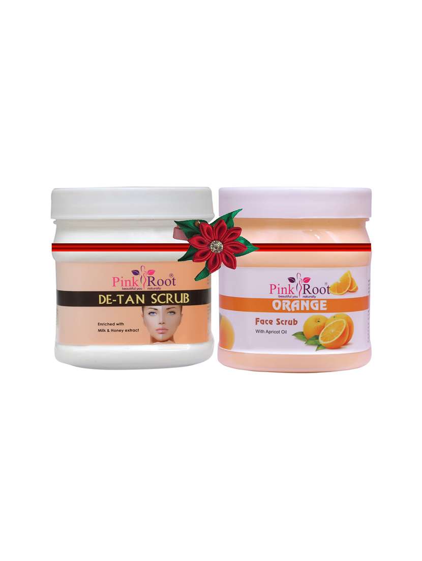 de-tan scrub 500gm with orange scrub 500gm
