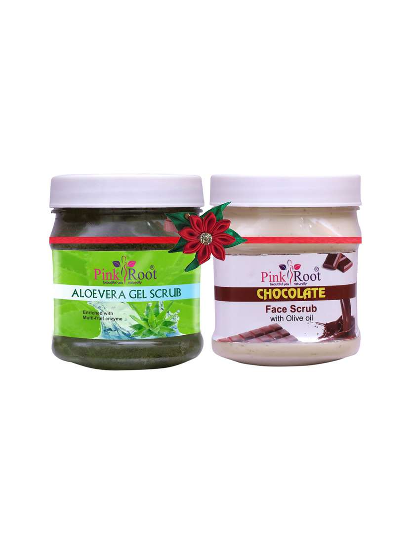 aloe vera gel scrub 500gm with chocolate scrub 500gm