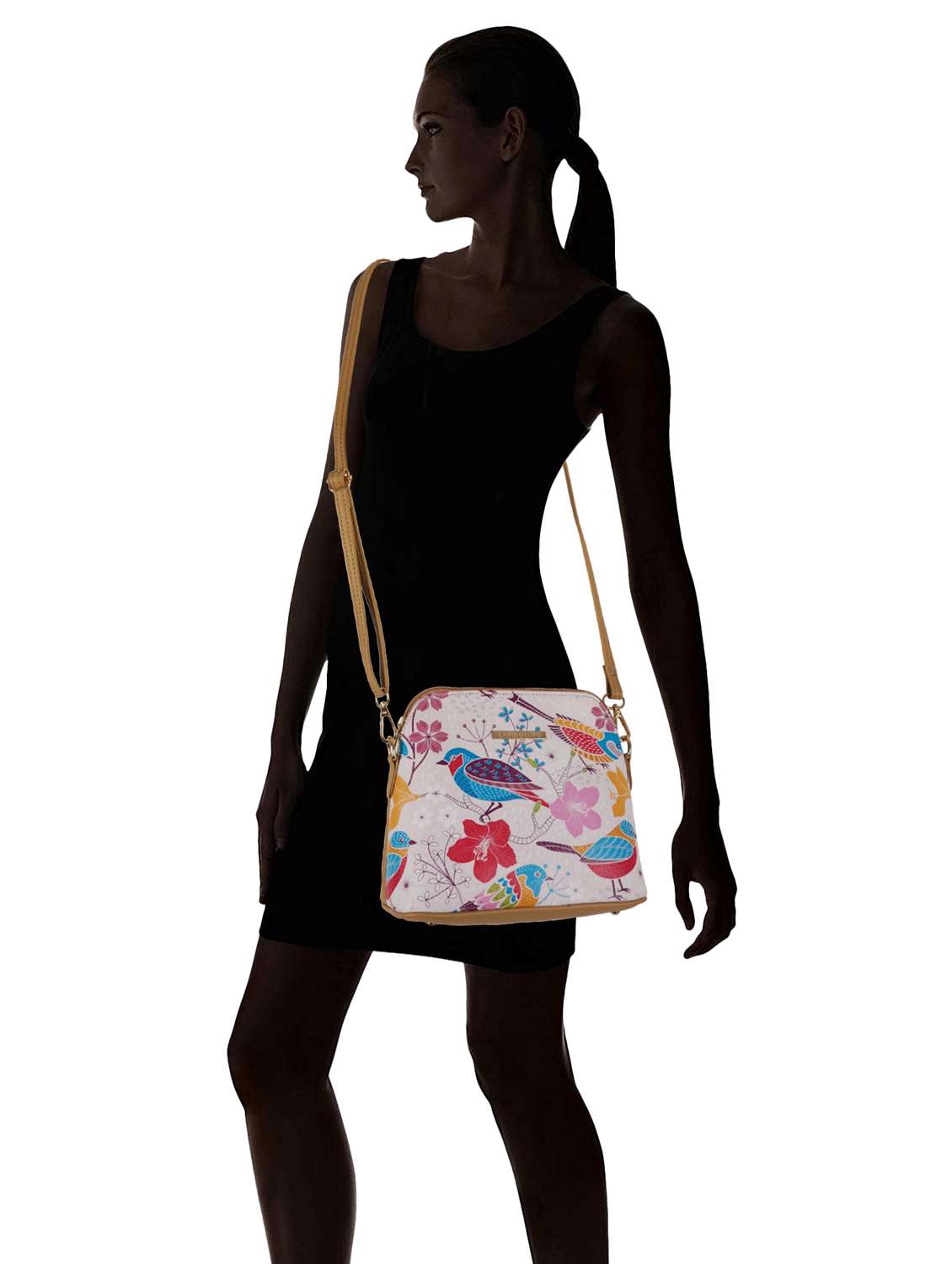 beige leatherette (pu) sling bag - 19108468 - Standard Image - 7